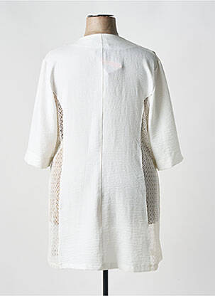 Gilet manches courtes col v blanc 2W PARIS femme