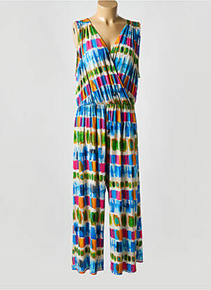 Combi-pantalon coupe cintrée sans manche bleu 2W PARIS femme