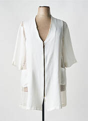 Gilet manches courtes blanc 2W PARIS pour femme seconde vue