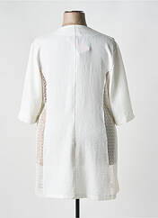 Gilet manches courtes blanc 2W PARIS pour femme seconde vue