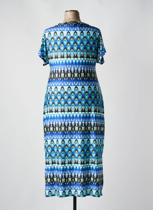 Robe courte manches courtes manches courtes bleu SPG WOMAN femme
