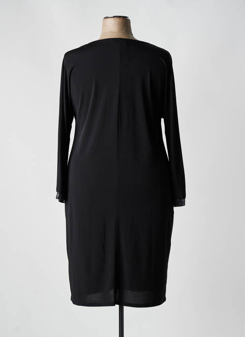 Robe mi-longue manches longues manches longues noir SPG WOMAN femme