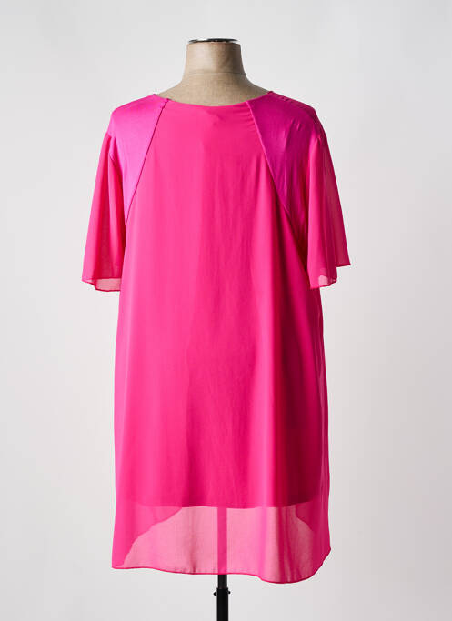 Tunique manches courtes tissage crêpe rose 2W PARIS femme