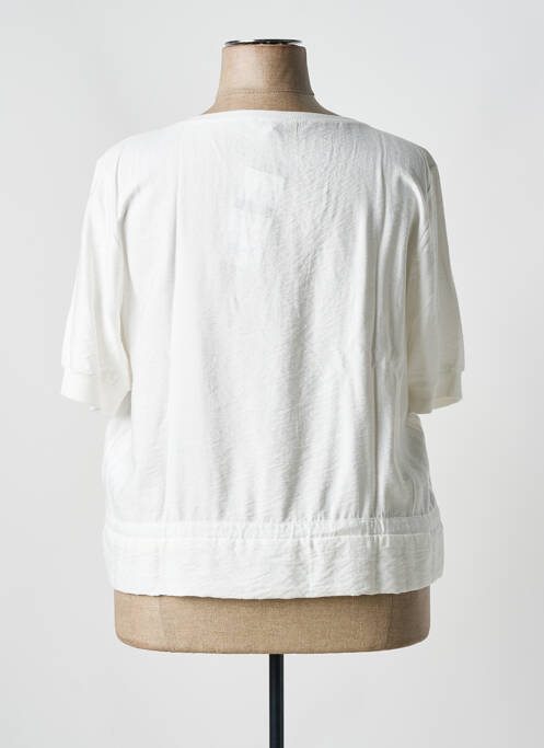 T-shirt col rond manches courtes blanc JOY OF LIFE femme