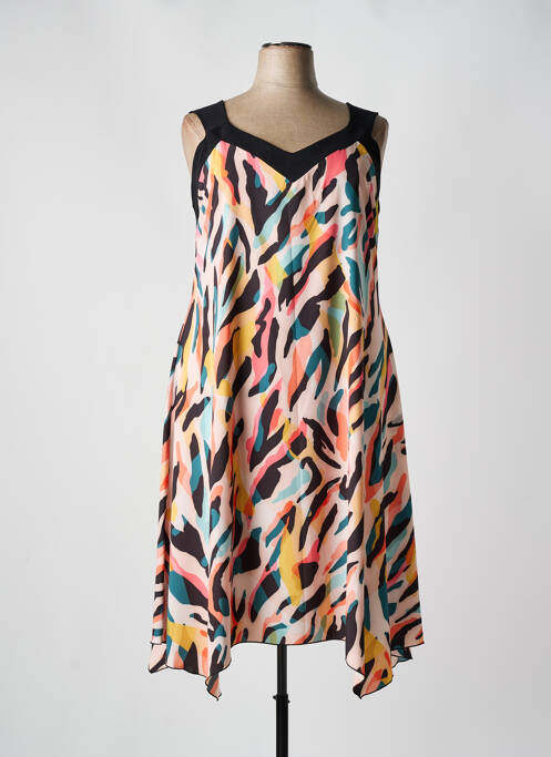 Robe mi-longue noir SPG WOMAN pour femme