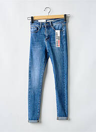 Jeans skinny taille haute taille haute bleu HELLO MISS femme
