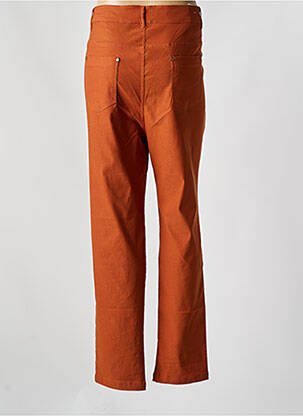 Pantalon slim tissage popeline taille normale orange NH-3 femme