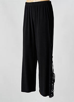 Pantalon droit stretch taille normale noir 2W PARIS femme