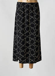 Jupe longue tissage crêpe noir G!OZE femme