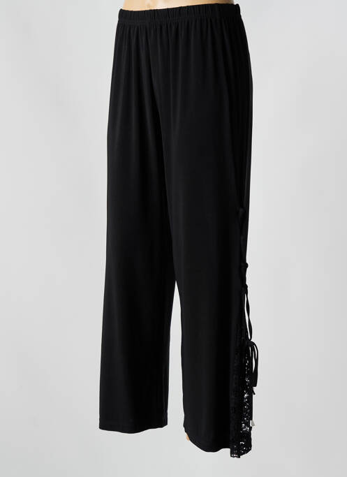 Pantalon droit stretch taille normale noir 2W PARIS femme
