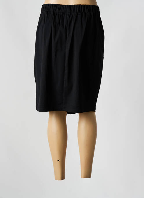 Jupe mi-longue coupe droite noir POMME ROUGE femme
