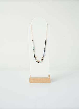 Collier ornement perles gris BELLE MAIS PAS QUE femme