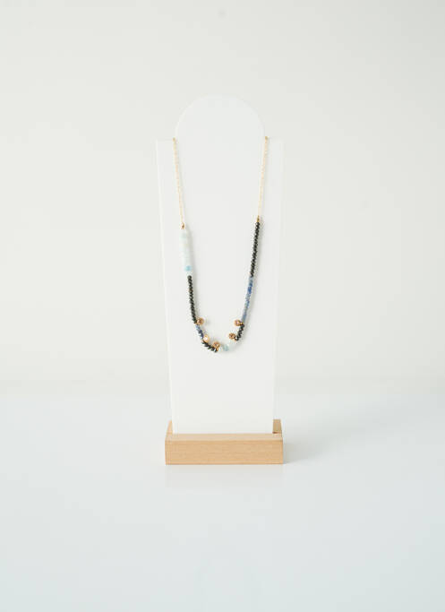 Collier ornement perles gris BELLE MAIS PAS QUE femme