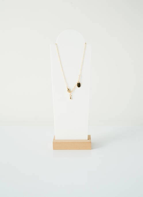 Collier ornement perles gris BELLE MAIS PAS QUE femme
