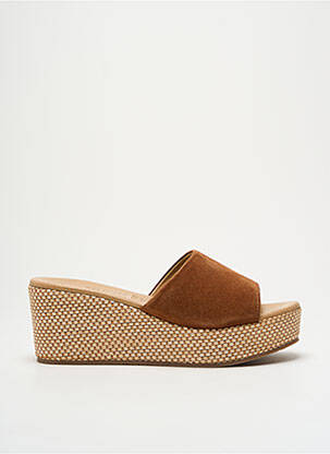 Mules/sabots nubuck talon de 4 à 6cm marron MARCO TOZZI femme