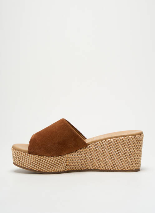 Mules/sabots talon compensé talon de 4 à 6cm marron MARCO TOZZI femme