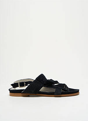 Sandales/nu pieds chiquet talon plat jusqu'à 3cm noir REGARD femme