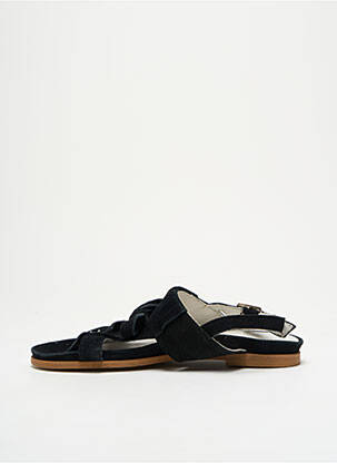 Sandales/nu pieds chiquet talon plat jusqu'à 3cm noir REGARD femme
