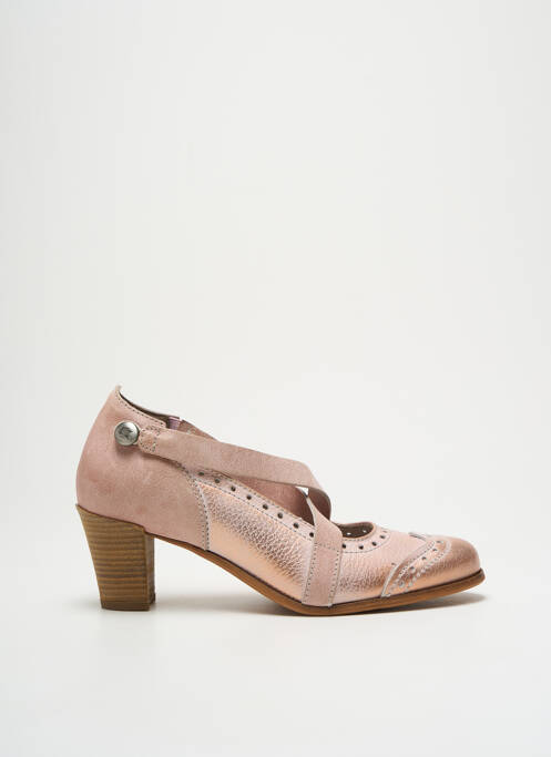 Escarpins tissage satiné talon de 4 à 6cm rose DKODE femme