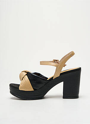 Sandales/nu pieds semi compensé talon de 7 à 9cm beige GADEA femme