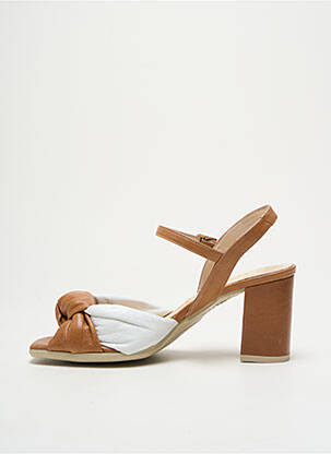 Sandales/nu pieds matière lisse talon de 4 à 6cm blanc GADEA femme