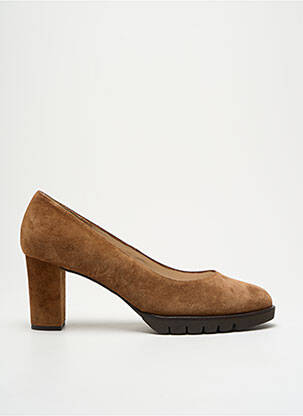 Escarpins nubuck talon de 7 à 9cm marron GADEA femme