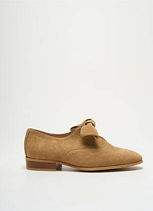 Mocassins nubuck talon plat jusqu'à 3cm marron WONDERS femme