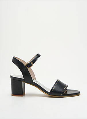 Sandales/nu pieds matière lisse talon de 4 à 6cm noir MYMA femme