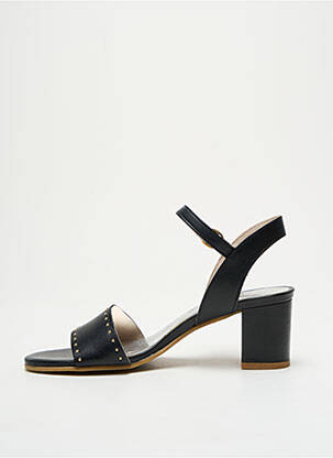Sandales/nu pieds matière lisse talon de 4 à 6cm noir MYMA femme