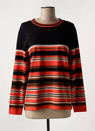 Pull col rond manches longues noir HAJO femme