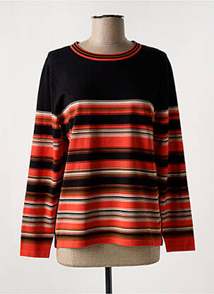 Pull col rond manches longues noir HAJO femme