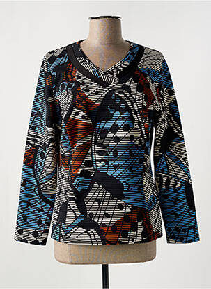 T-shirt manches longues manches longues bleu GUY DUBOUIS femme