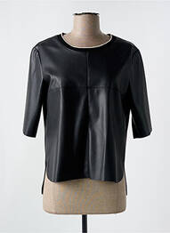 Blouse manches courtes manches courtes noir B.YU femme