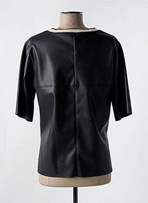 Blouse manches courtes manches courtes noir B.YU femme