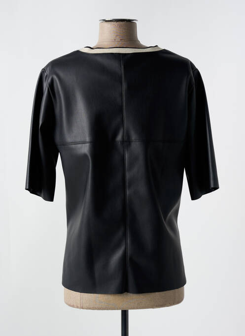 Blouse manches courtes manches courtes noir B.YU femme