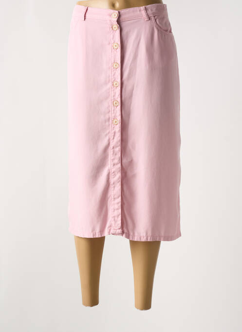 Jupe mi-longue rose LCDN pour femme