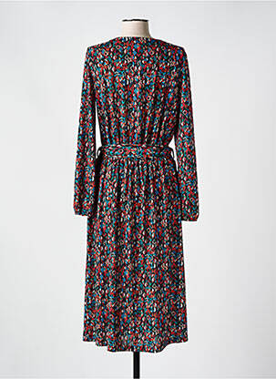 Robe longue tissage popeline manches longues noir DIANE LAURY femme