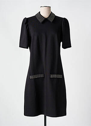 Robe mi-longue manches courtes manches courtes noir GAUDI femme