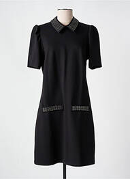 Robe mi-longue manches courtes manches courtes noir GAUDI femme