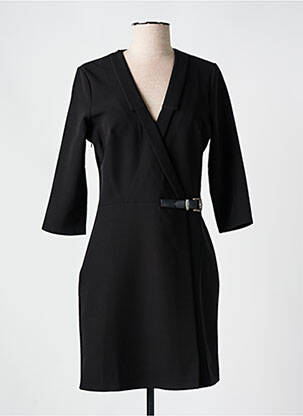 Robe courte manches 3/4 manches 3/4 noir MORGAN femme