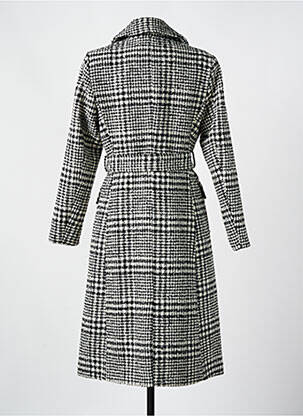 Manteau long coupe cintrée sans capuche noir MORGAN femme
