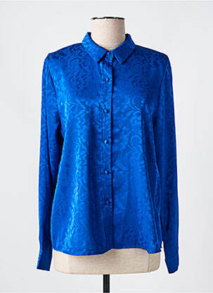 Chemisier imprimé fleurs manches longues bleu CHERRY PARIS femme