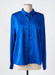 Chemisier imprimé fleurs manches longues bleu CHERRY PARIS femme