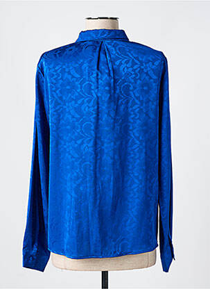 Chemisier imprimé fleurs manches longues bleu CHERRY PARIS femme