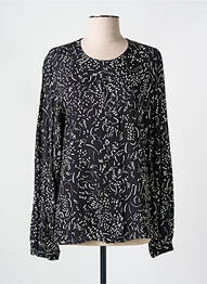 Blouse imprimé fantaisie manches longues noir BARILOCHE femme