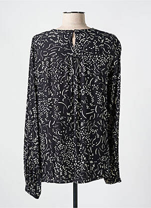 Blouse tissage popeline manches longues noir BARILOCHE femme