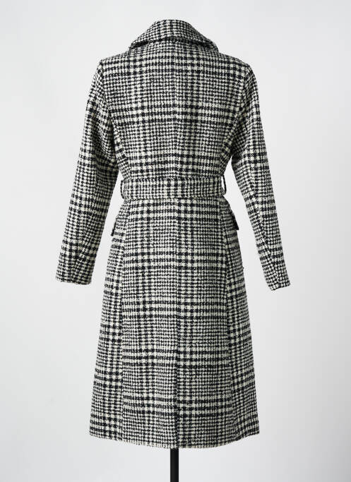 Manteau long coupe cintrée sans capuche noir MORGAN femme