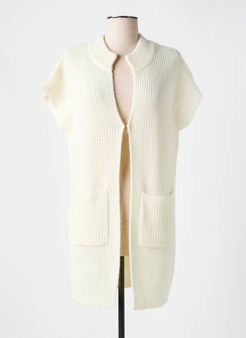 Gilet manches courtes blanc DIANE LAURY pour femme