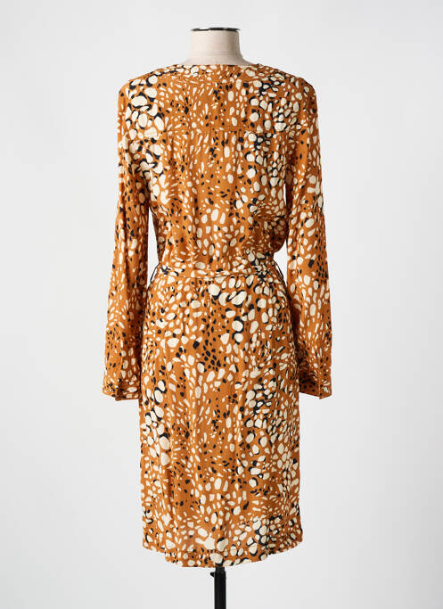 Robe mi-longue orange DIANE LAURY pour femme