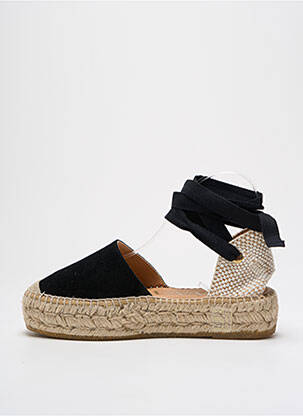Espadrilles nubuck talon de 4 à 6cm noir KANNA femme